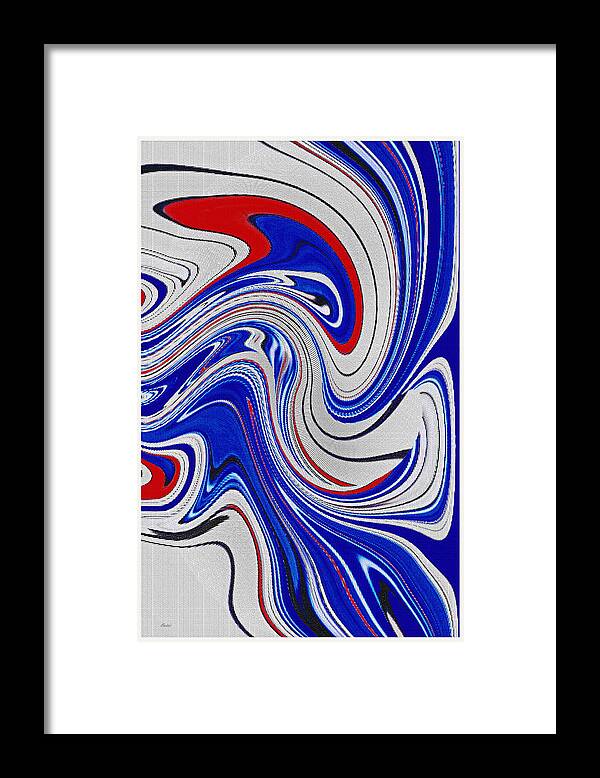 Modern Framed Print featuring the mixed media Red White and Blue by Donna Proctor