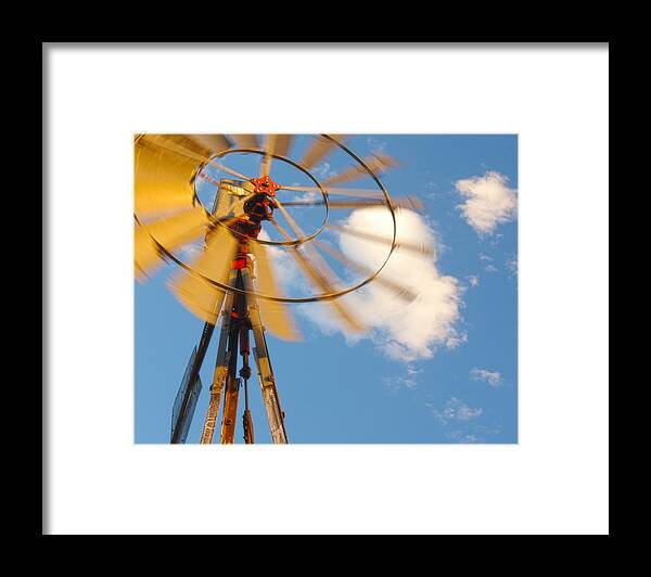 Amanda Smith Framed Print featuring the photograph Red Wind Windmill by Amanda Smith