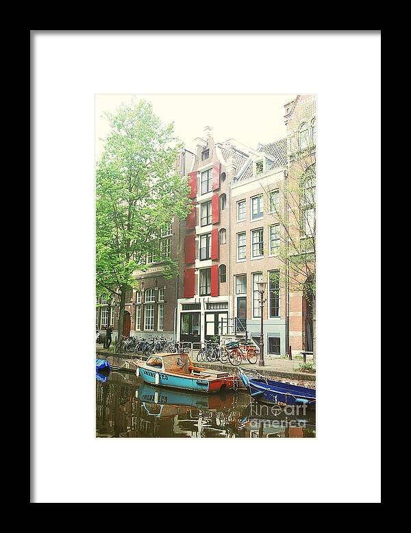 Amsterdam Framed Print featuring the photograph Red Windows by Ivy Ho