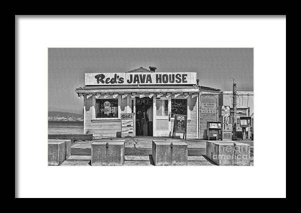 Red's Java House Framed Print featuring the photograph Red's Java House San Francisco By Diana Sainz by Diana Raquel Sainz