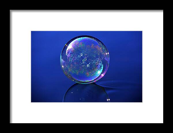 This Is Me In This Bubble. These Or Truly My Favorite Shoots Framed Print featuring the photograph Refection of My world by Terry Cosgrave