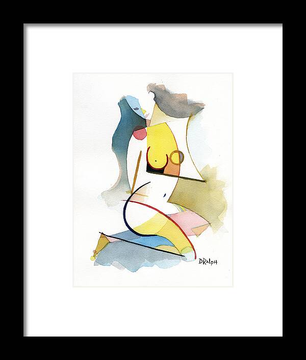 Woman Framed Print featuring the painting Reflection by David Ralph