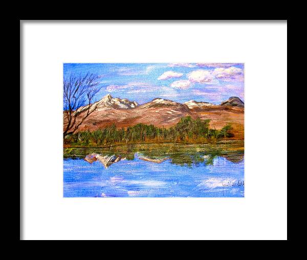 Northern Highlands Framed Print featuring the painting Reflection by Joan-Violet Stretch