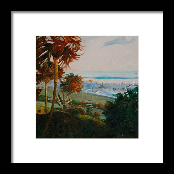 Beach Framed Print featuring the painting Reflections of a Sunset by T S Carson