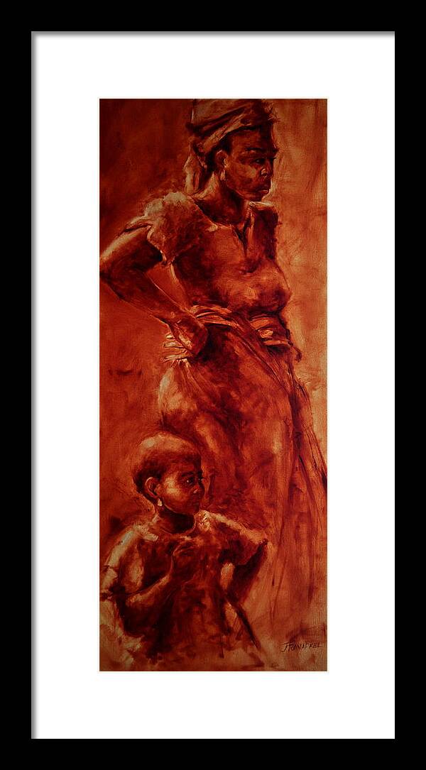 Mother Framed Print featuring the painting Reflections of my Mother by Jim Fronapfel