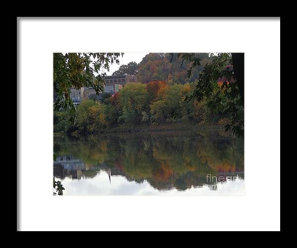 Autumn Framed Print featuring the photograph Reflections of Pittston by Christina Verdgeline