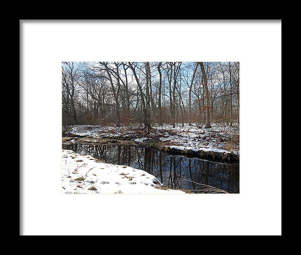Winter Framed Print featuring the photograph Reflections of winter by Mikki Cucuzzo