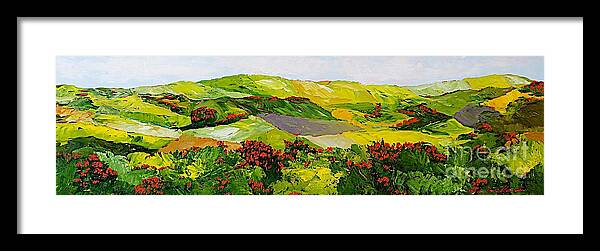 Landscape Framed Print featuring the painting Rejoice Once Again by Allan P Friedlander