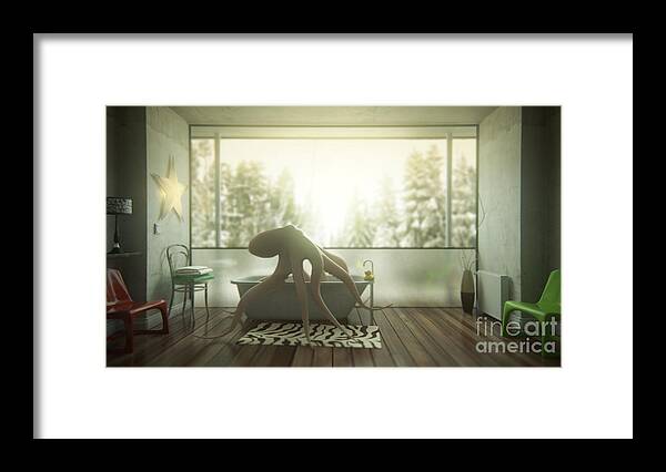 Octopus Framed Print featuring the photograph Relaxing Octopus... by Pixel Chimp