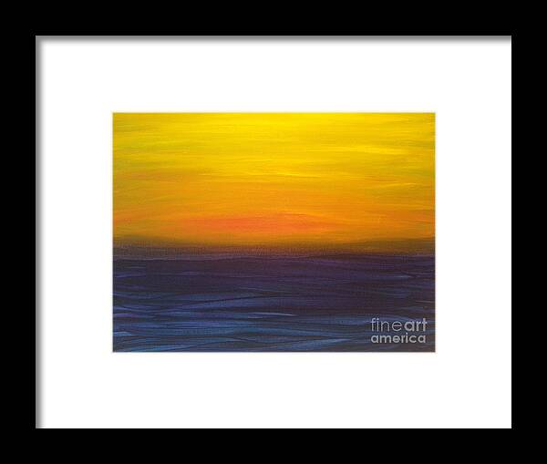 Sunset Framed Print featuring the painting Relaxing Sun by Jerome Wilson