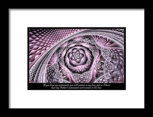 Fractal Framed Print featuring the digital art Remain by Missy Gainer
