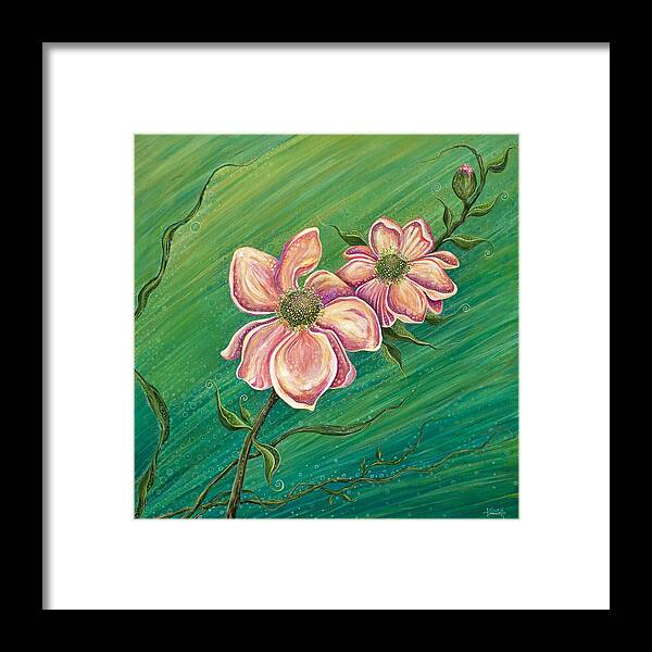 Floral Framed Print featuring the painting Remember My Spirit by Tanielle Childers