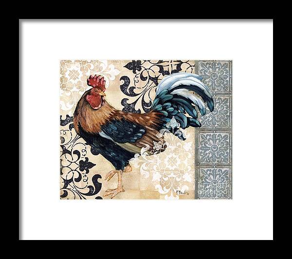 Rooster Framed Print featuring the painting Renaissance Rooster II by Paul Brent