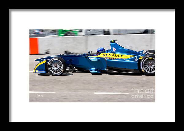 Fia Formula E Framed Print featuring the photograph Renault Race Team ePrix Miami by Rene Triay FineArt Photos