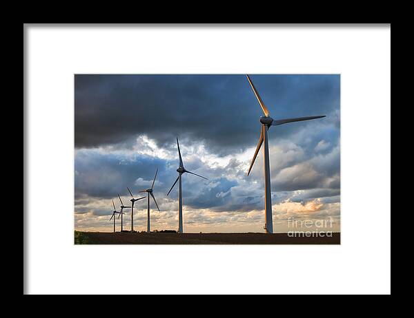 Windmill Framed Print featuring the photograph Renewable Energy by Olivier Le Queinec