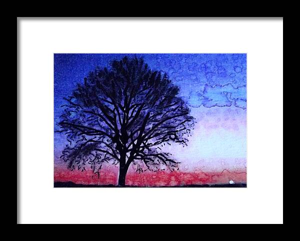 Oak Framed Print featuring the painting Rest Well by Cara Frafjord