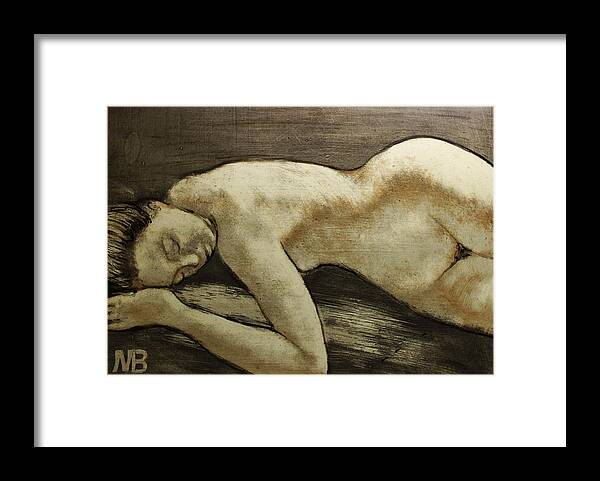 Vitreous Paint Framed Print featuring the painting Resting by Marian Berg