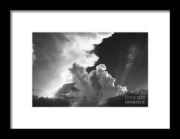Black And White Framed Print featuring the photograph Restless Atmosphere by Dan Hefle