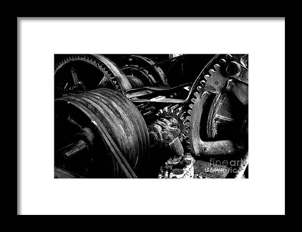 Gears Framed Print featuring the photograph Retired Machines 01 - Gears by E B Schmidt