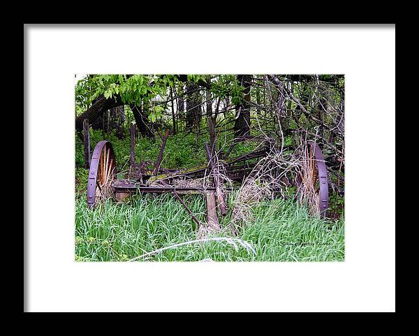 Farm Framed Print featuring the photograph Retired Rake by Steven Clipperton