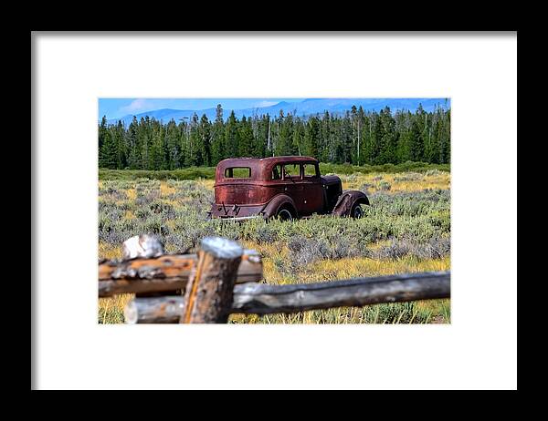 Old Truck Framed Print featuring the photograph Retired Ranch Hand by Mike Ronnebeck