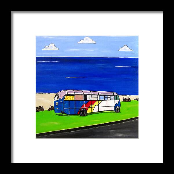 Beach Scenes Framed Print featuring the painting Retired by Sandra Marie Adams