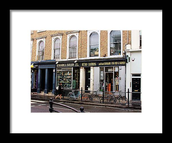 London Framed Print featuring the photograph Retro Clothing by Nicky Jameson