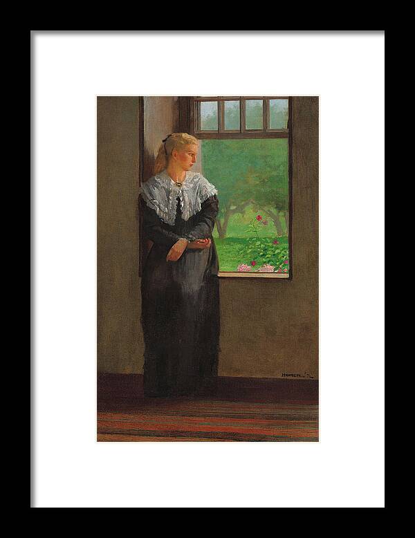 Winslow Homer Framed Print featuring the painting Reverie by Winslow Homer