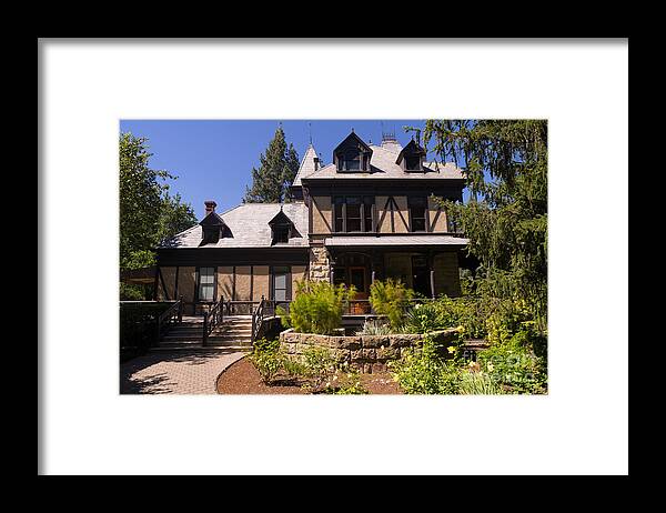 Napa Framed Print featuring the photograph Rhine House At Beringer Winery St Helena Napa California DSC1724 by Wingsdomain Art and Photography