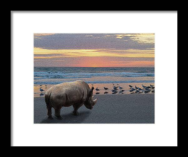 Beach Framed Print featuring the photograph Rhino Beach by Jerry Hart
