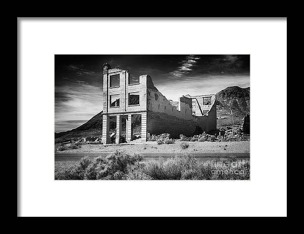 Death Valley Framed Print featuring the photograph Rhyolite Bank In Death Valley by Mimi Ditchie