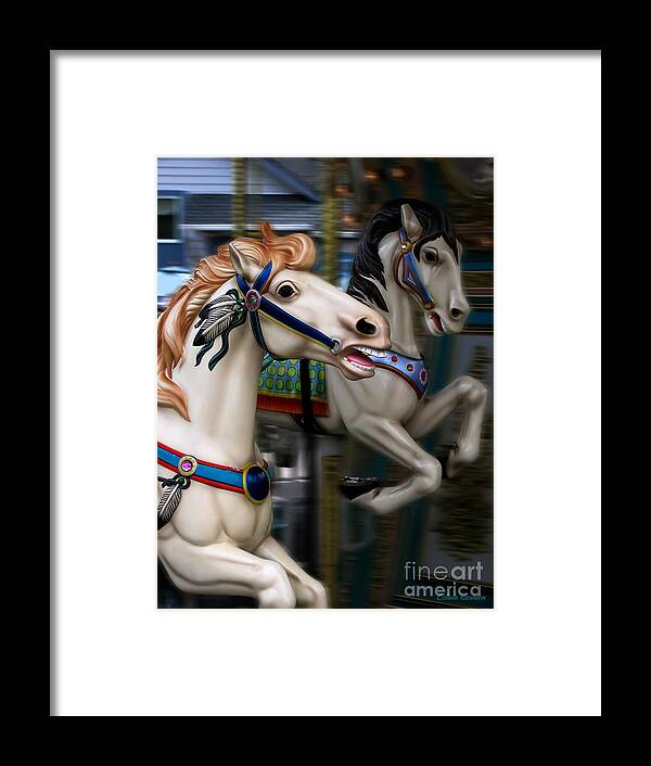 Carousel Framed Print featuring the photograph Ride a Painted Pony by Colleen Kammerer