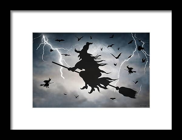 2d Framed Print featuring the digital art Ride Like Lightning by Brian Wallace