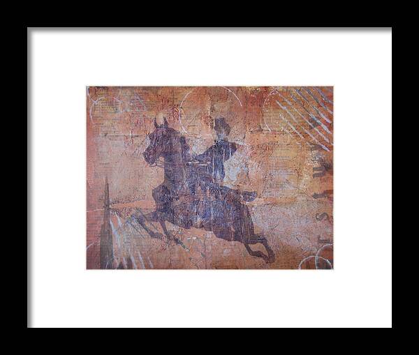 Horse Framed Print featuring the painting Rider by Malinda Kopec