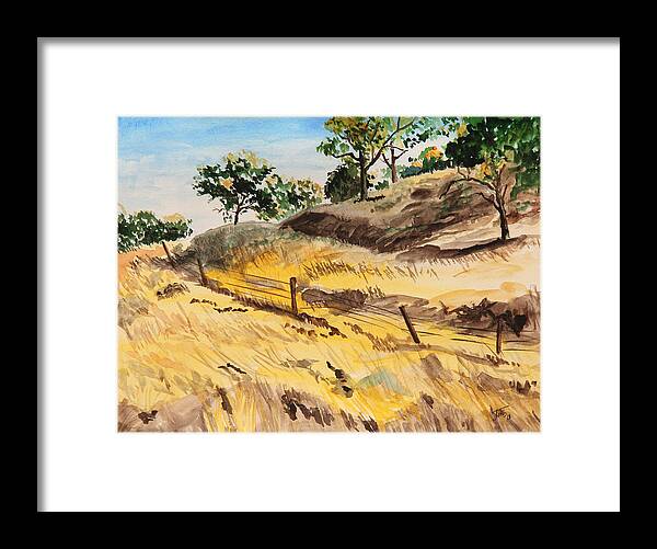 Autumn Framed Print featuring the painting Riding By Back Road by Masha Batkova