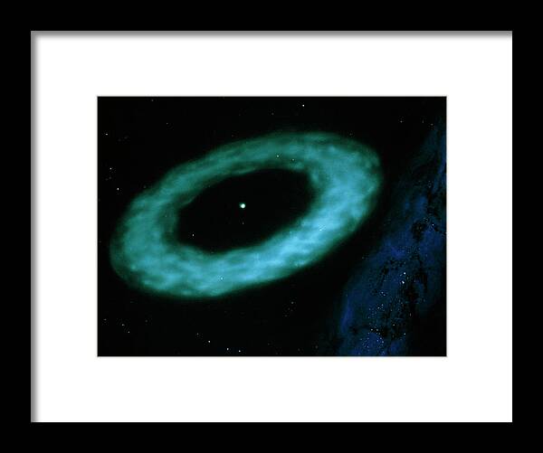 Vega Framed Print featuring the photograph Ring Of Material Around The Star Vega by Nasa/science Photo Library