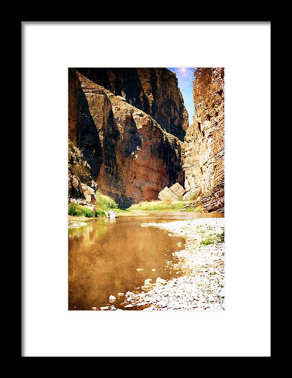 Canyon Framed Print featuring the photograph Rio Grande at Santa Elena Canyon by Judy Hall-Folde