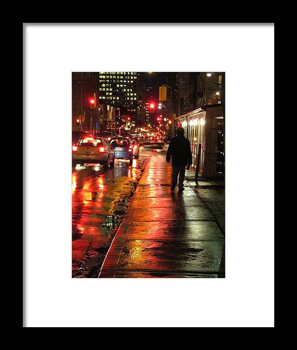 Night Framed Print featuring the photograph River Of Color by Alfred Ng