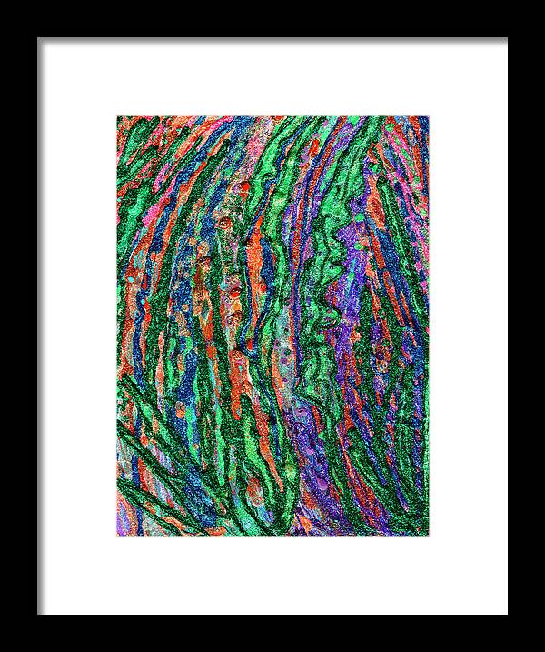 Abstract Framed Print featuring the painting River of Grass by Strangefire Art    Scylla Liscombe