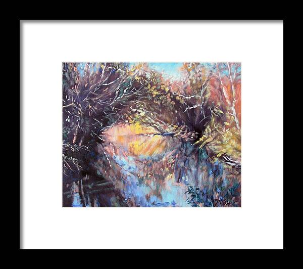 Passage Framed Print featuring the painting River Passage by Bonnie Mason