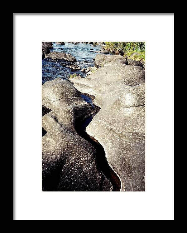 River Framed Print featuring the photograph River Rock Sculptured by Peter Mooyman