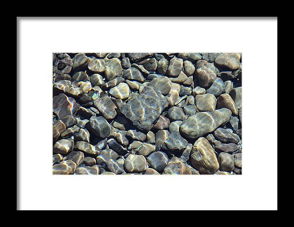 Rocks Framed Print featuring the photograph River Rocks One by Chris Thomas