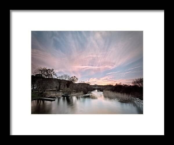 River Framed Print featuring the photograph River Sunset by B Cash