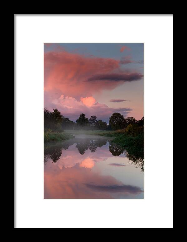 Scenics Framed Print featuring the photograph River Sunset by Dewollewei