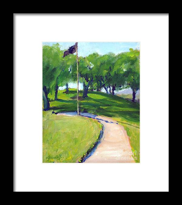 Riverside Framed Print featuring the painting Riverside National Cemetery POW MIA Flag by Joan Coffey