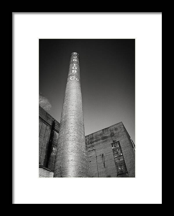 R.j. Renyolds Framed Print featuring the photograph RJR Stack BW by Patrick Lynch