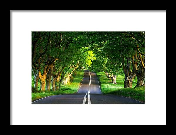 Scenic Photo Framed Print featuring the digital art Road Pictures by Marvin Blaine