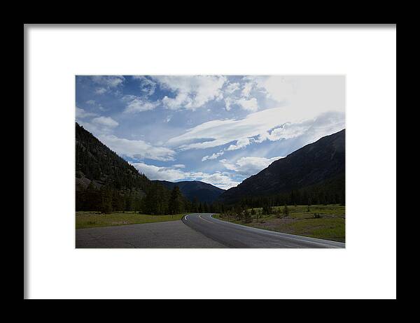 Absaroka Mountains Framed Print featuring the photograph Road Through the Mountains by Scott Sanders