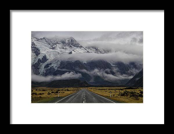 Mountains Framed Print featuring the photograph Road To Mt Cook by Dragan Keca
