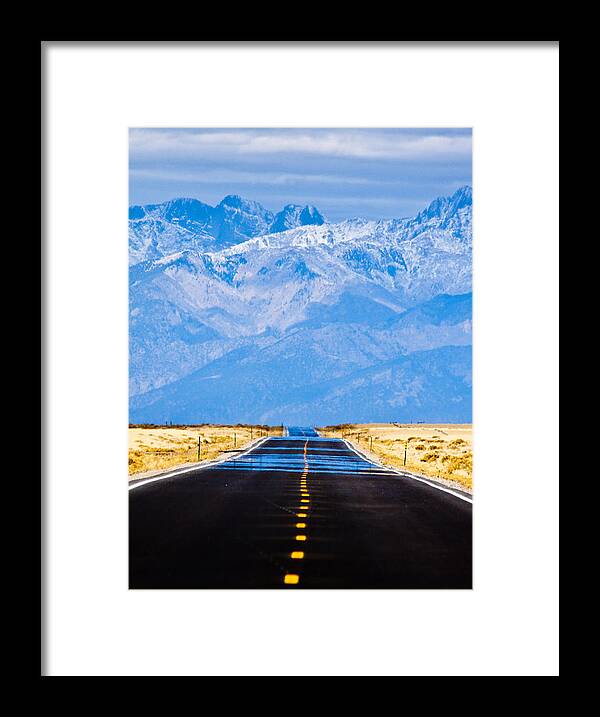 Mountains Framed Print featuring the photograph Road to the Mountains by Alexis Birkill